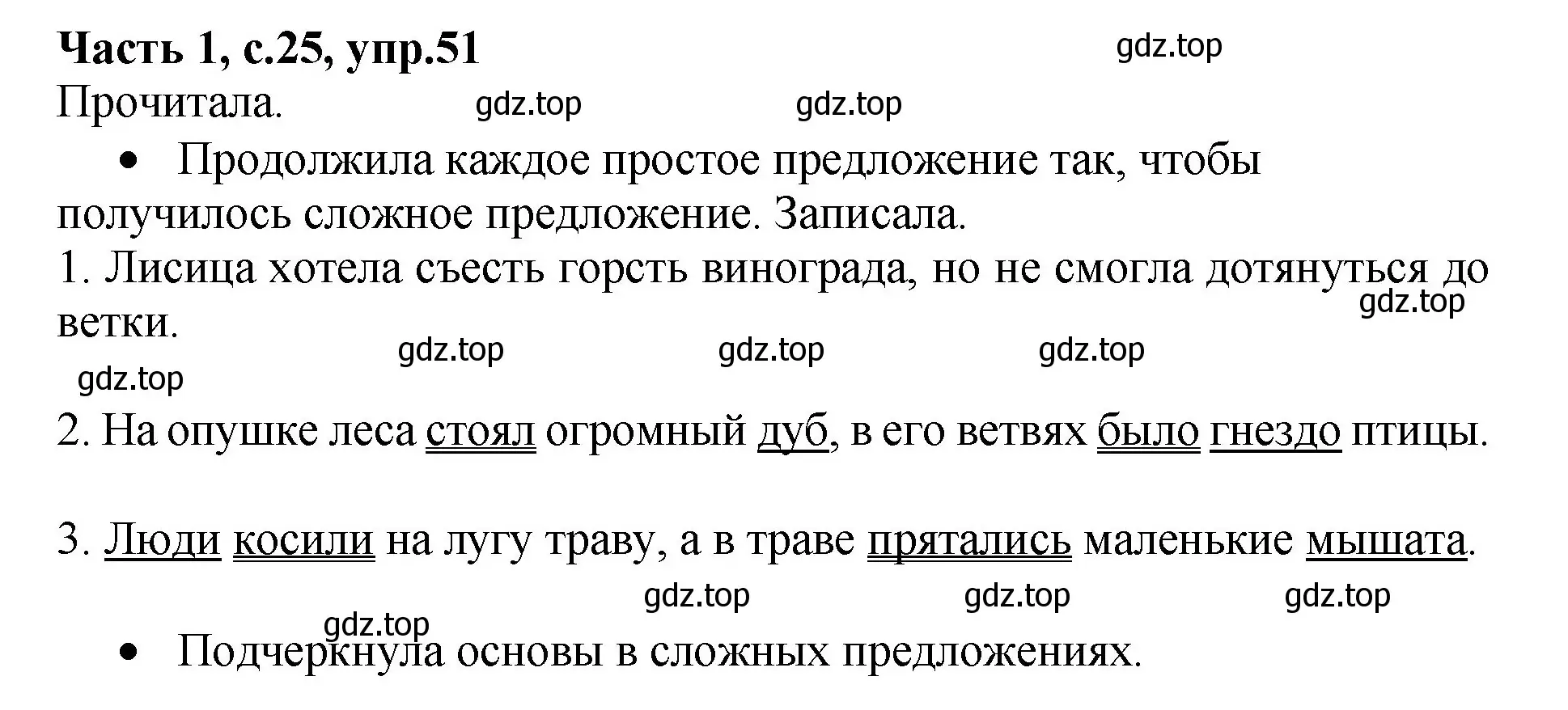 Решение номер 51 (страница 25) гдз по русскому языку 4 класс Канакина, рабочая тетрадь 1 часть