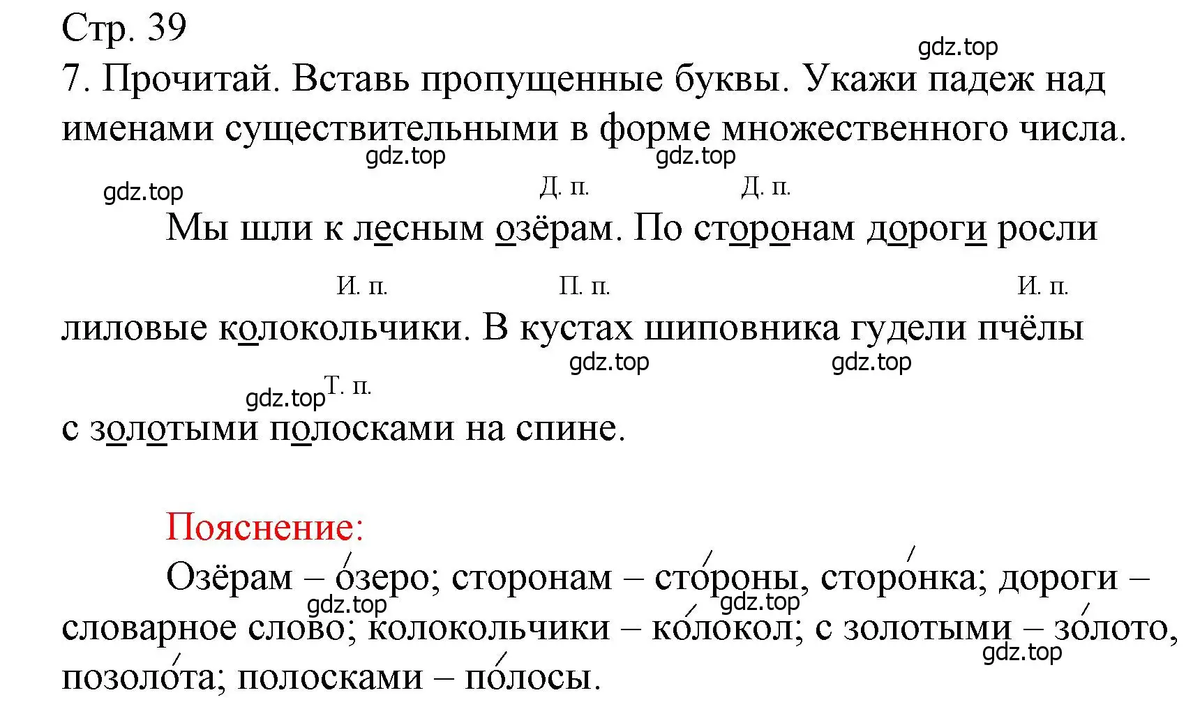 Решение номер 7 (страница 39) гдз по русскому языку 4 класс Канакина, тетрадь учебных достижений