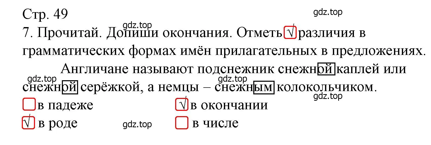 Решение номер 7 (страница 49) гдз по русскому языку 4 класс Канакина, тетрадь учебных достижений