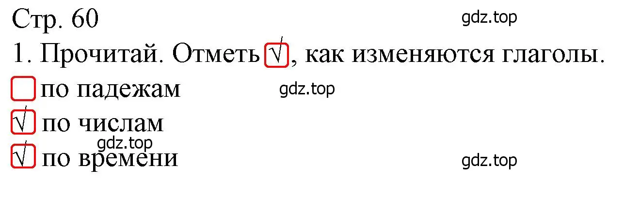 Решение номер 1 (страница 60) гдз по русскому языку 4 класс Канакина, тетрадь учебных достижений