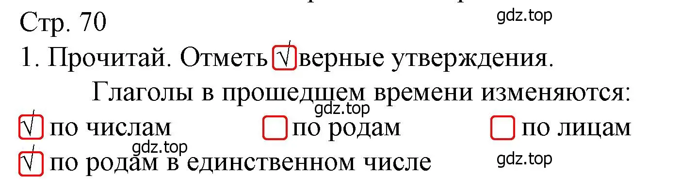 Решение номер 1 (страница 70) гдз по русскому языку 4 класс Канакина, тетрадь учебных достижений