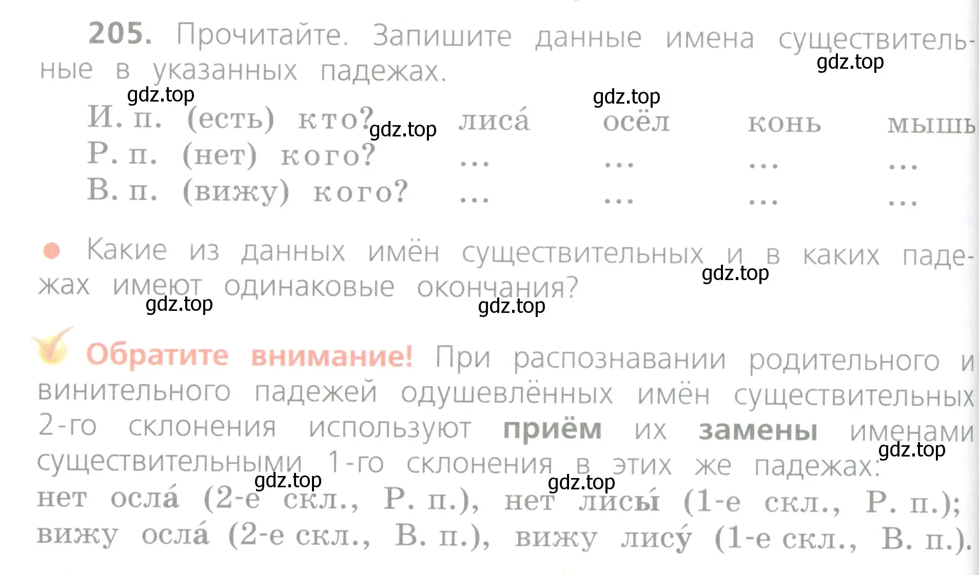 Условие номер 205 (страница 110) гдз по русскому языку 4 класс Канакина, Горецкий, учебник 1 часть