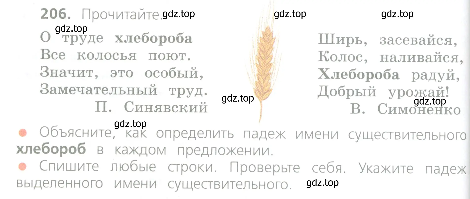 Условие номер 206 (страница 110) гдз по русскому языку 4 класс Канакина, Горецкий, учебник 1 часть