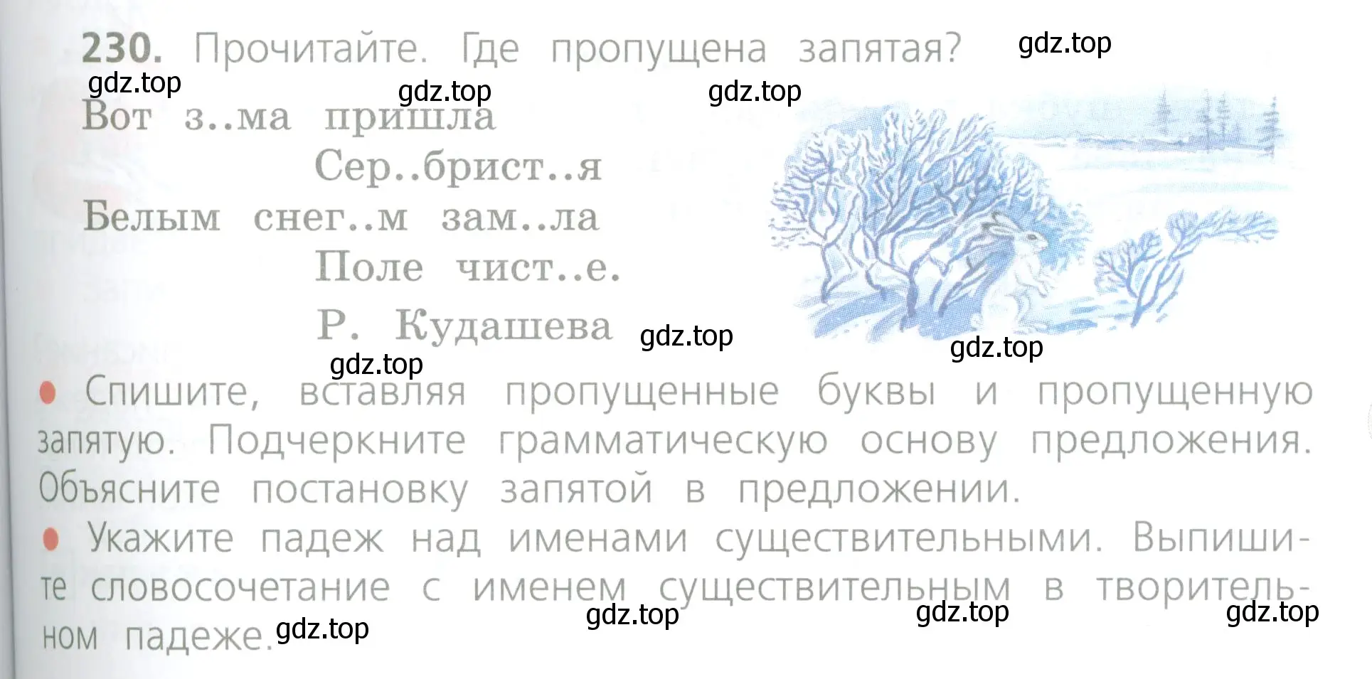 Условие номер 230 (страница 119) гдз по русскому языку 4 класс Канакина, Горецкий, учебник 1 часть