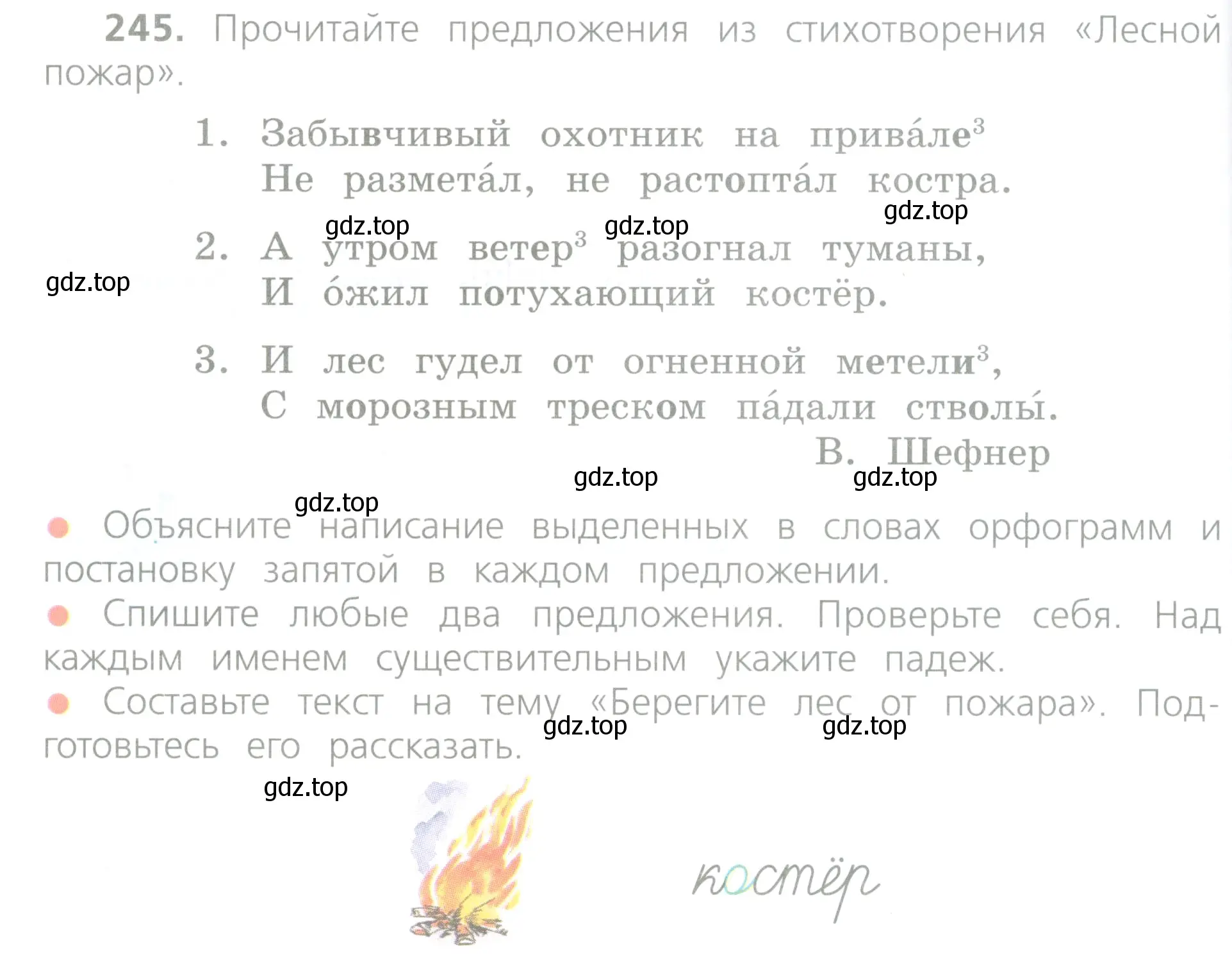 Условие номер 245 (страница 126) гдз по русскому языку 4 класс Канакина, Горецкий, учебник 1 часть