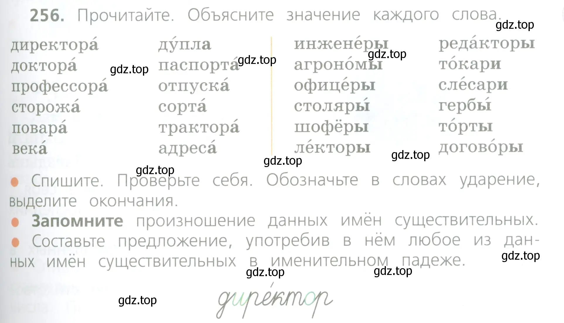 Условие номер 256 (страница 131) гдз по русскому языку 4 класс Канакина, Горецкий, учебник 1 часть