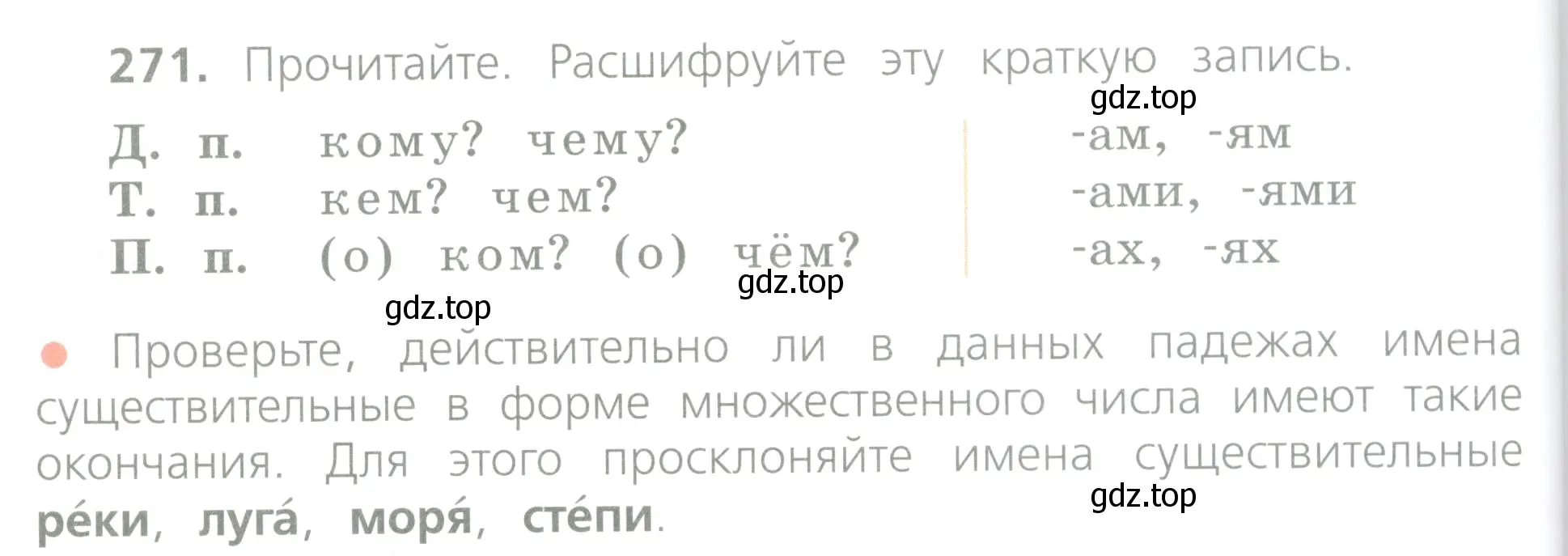 Условие номер 271 (страница 138) гдз по русскому языку 4 класс Канакина, Горецкий, учебник 1 часть