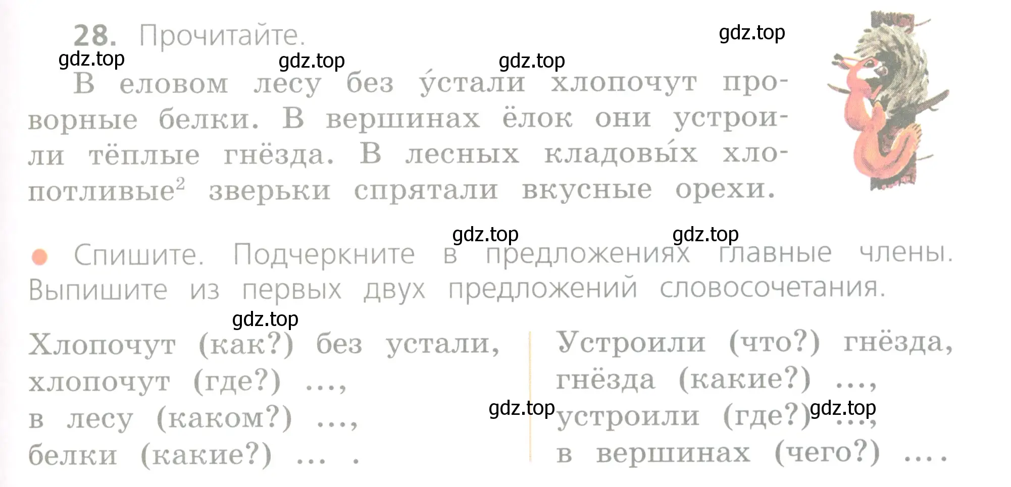 Условие номер 28 (страница 21) гдз по русскому языку 4 класс Канакина, Горецкий, учебник 1 часть