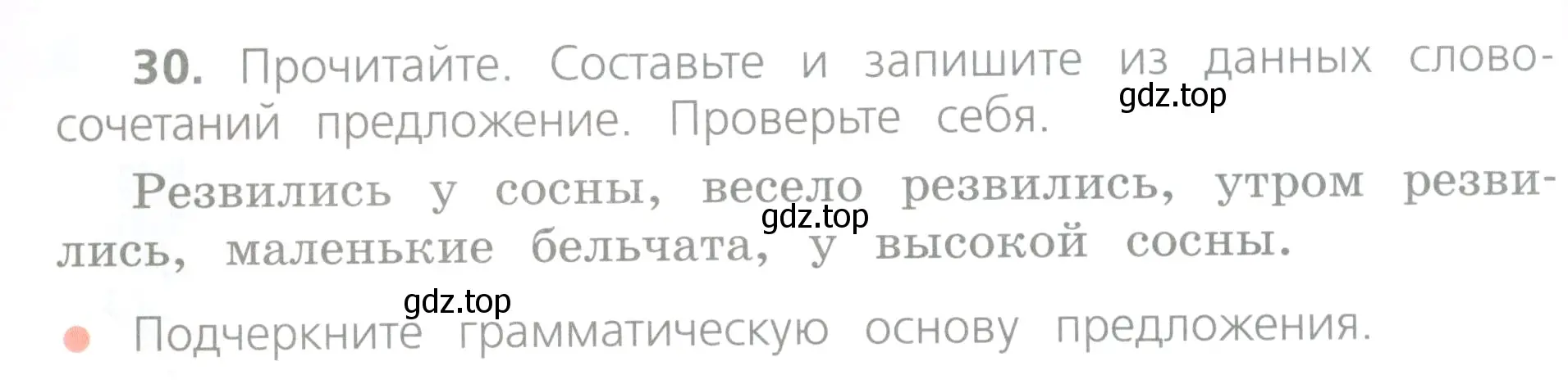 Условие номер 30 (страница 22) гдз по русскому языку 4 класс Канакина, Горецкий, учебник 1 часть