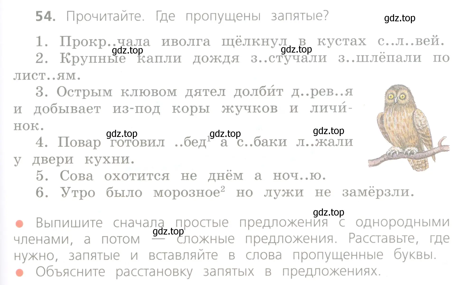 Условие номер 54 (страница 35) гдз по русскому языку 4 класс Канакина, Горецкий, учебник 1 часть