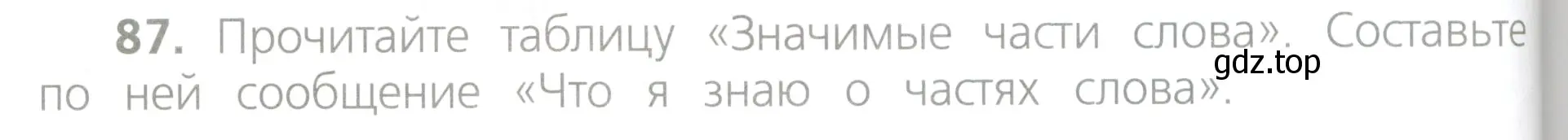 Условие номер 87 (страница 54) гдз по русскому языку 4 класс Канакина, Горецкий, учебник 1 часть