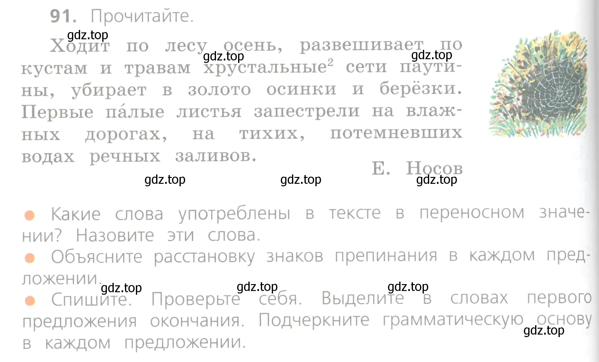 Условие номер 91 (страница 56) гдз по русскому языку 4 класс Канакина, Горецкий, учебник 1 часть