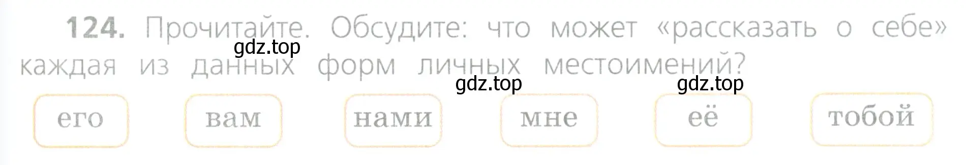 Условие номер 124 (страница 61) гдз по русскому языку 4 класс Канакина, Горецкий, учебник 2 часть