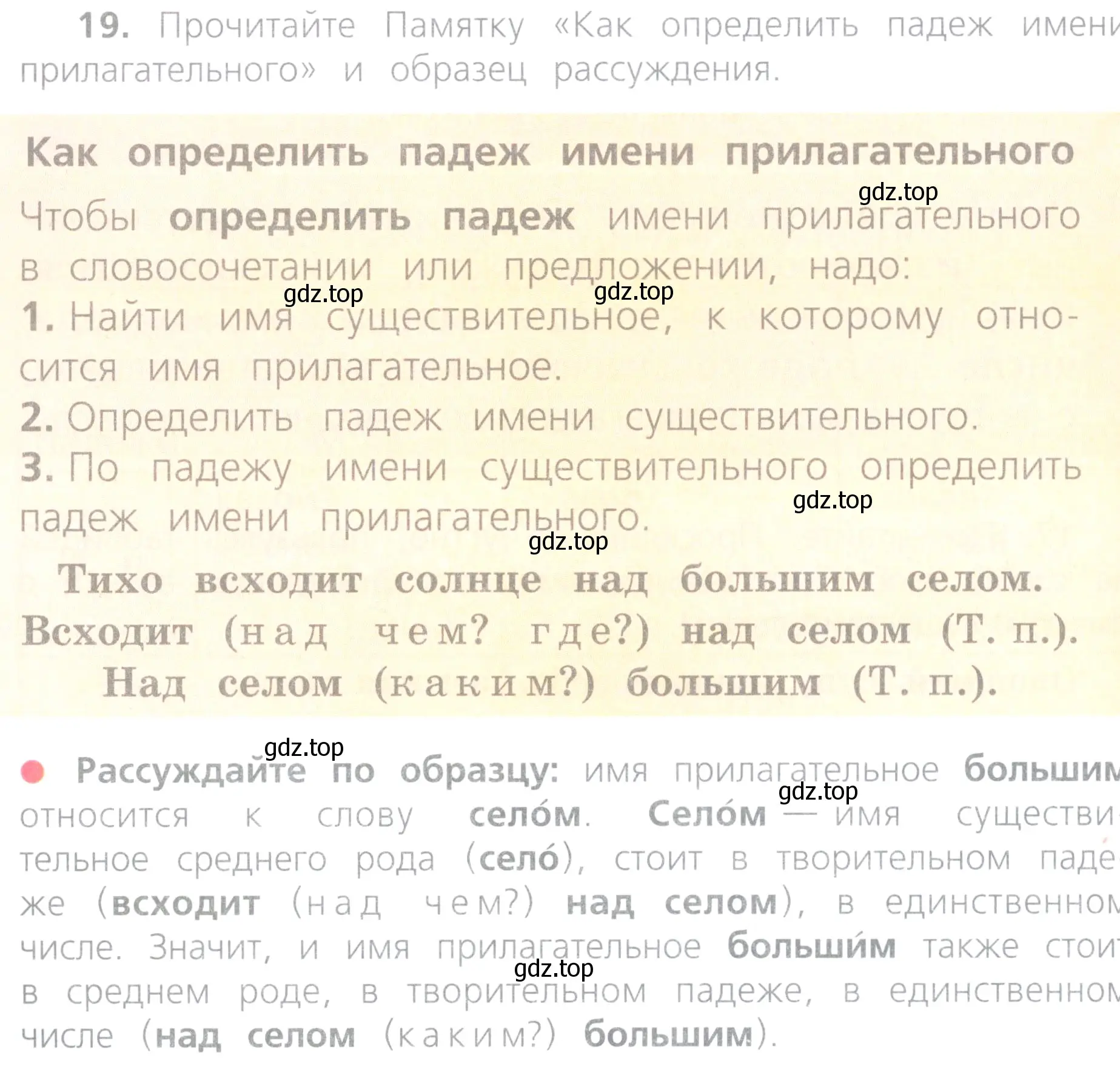 Условие номер 19 (страница 12) гдз по русскому языку 4 класс Канакина, Горецкий, учебник 2 часть