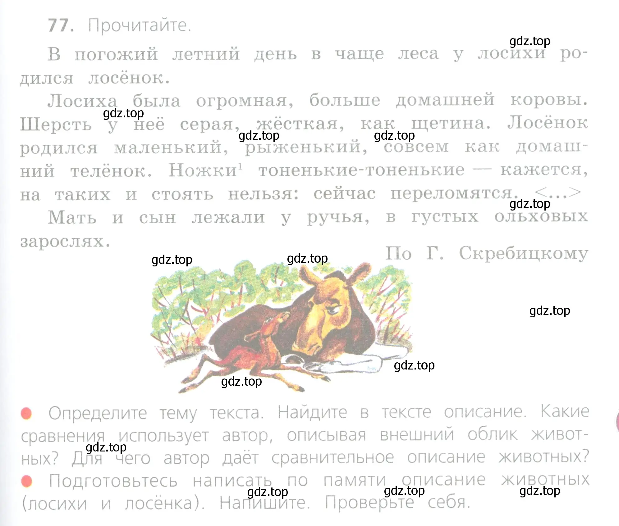 Условие номер 77 (страница 37) гдз по русскому языку 4 класс Канакина, Горецкий, учебник 2 часть