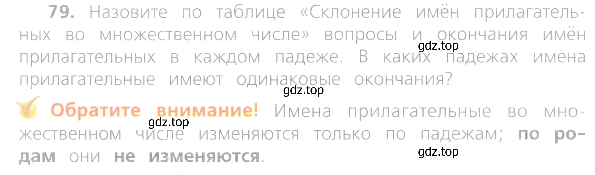 Условие номер 79 (страница 38) гдз по русскому языку 4 класс Канакина, Горецкий, учебник 2 часть