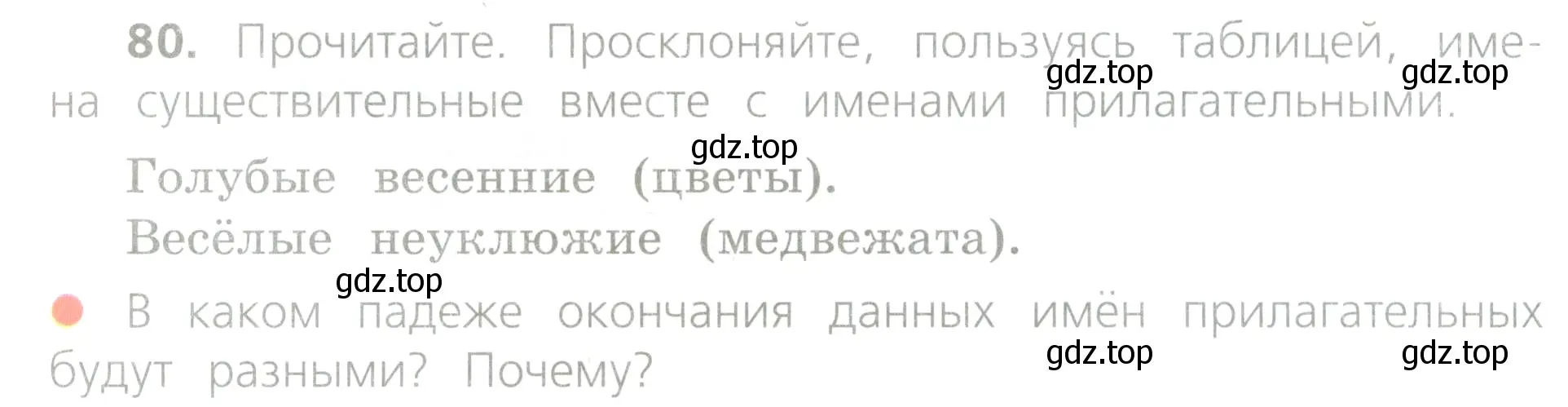 Условие номер 80 (страница 38) гдз по русскому языку 4 класс Канакина, Горецкий, учебник 2 часть