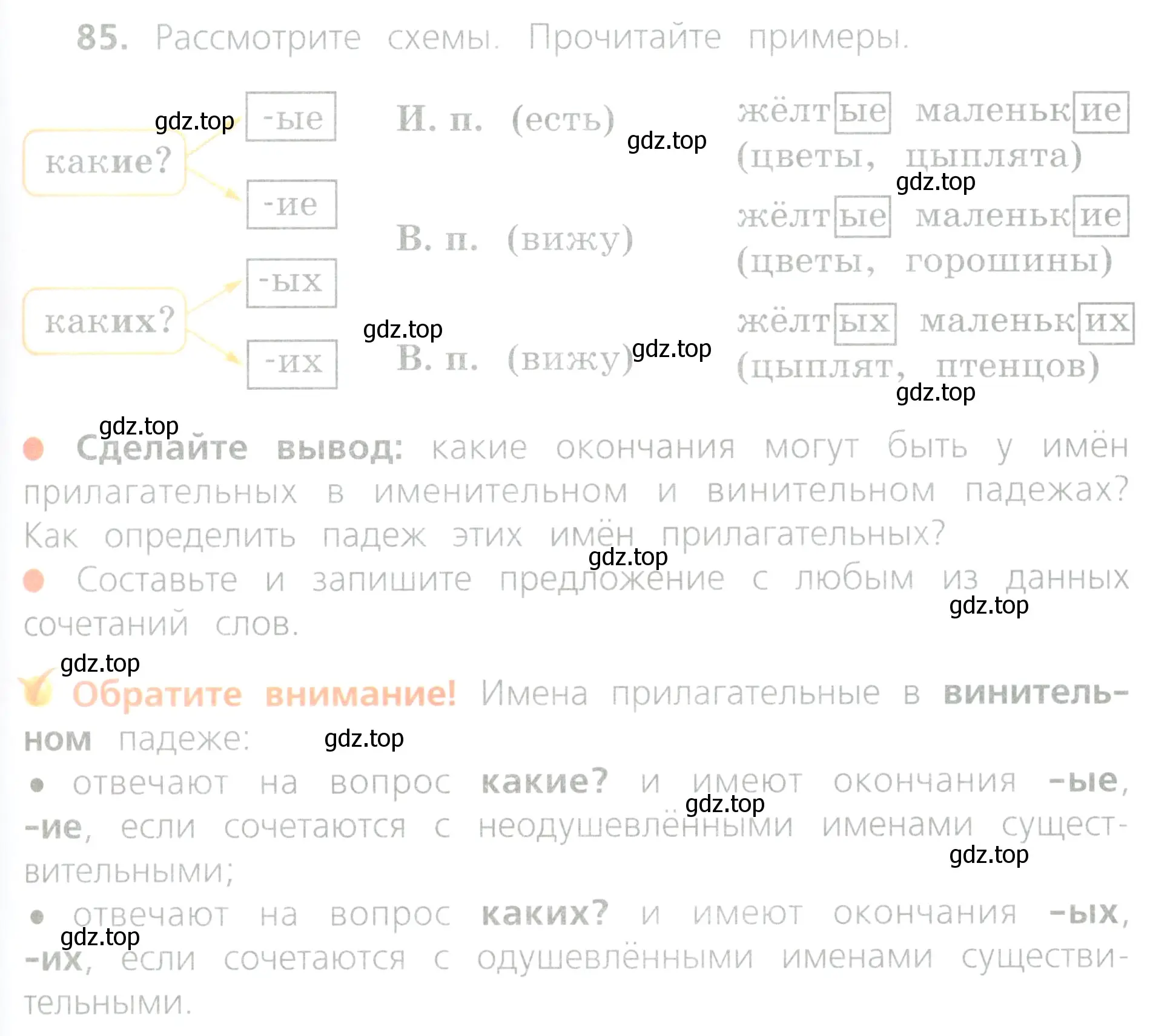 Условие номер 85 (страница 41) гдз по русскому языку 4 класс Канакина, Горецкий, учебник 2 часть