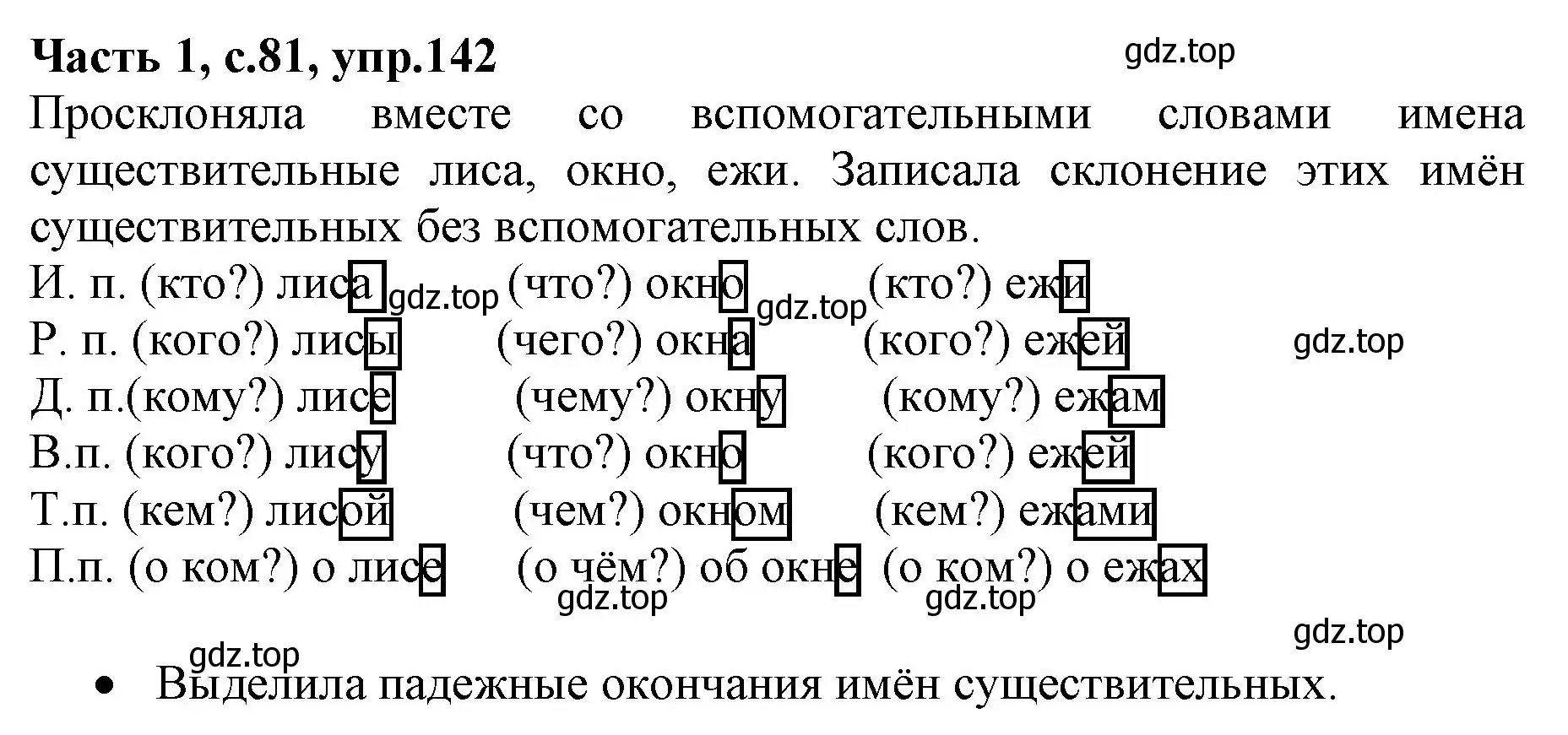 Решение номер 142 (страница 81) гдз по русскому языку 4 класс Канакина, Горецкий, учебник 1 часть