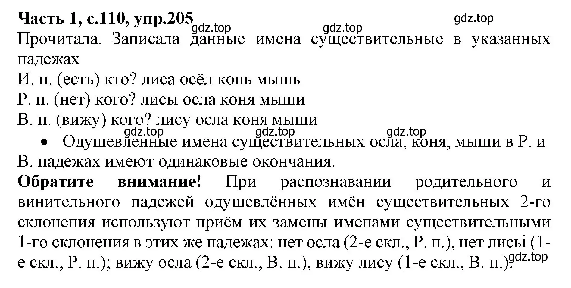 Решение номер 205 (страница 110) гдз по русскому языку 4 класс Канакина, Горецкий, учебник 1 часть