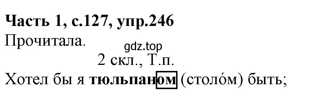 Решение номер 246 (страница 127) гдз по русскому языку 4 класс Канакина, Горецкий, учебник 1 часть