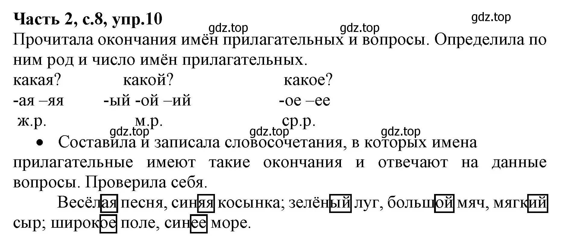 Решение номер 10 (страница 8) гдз по русскому языку 4 класс Канакина, Горецкий, учебник 2 часть