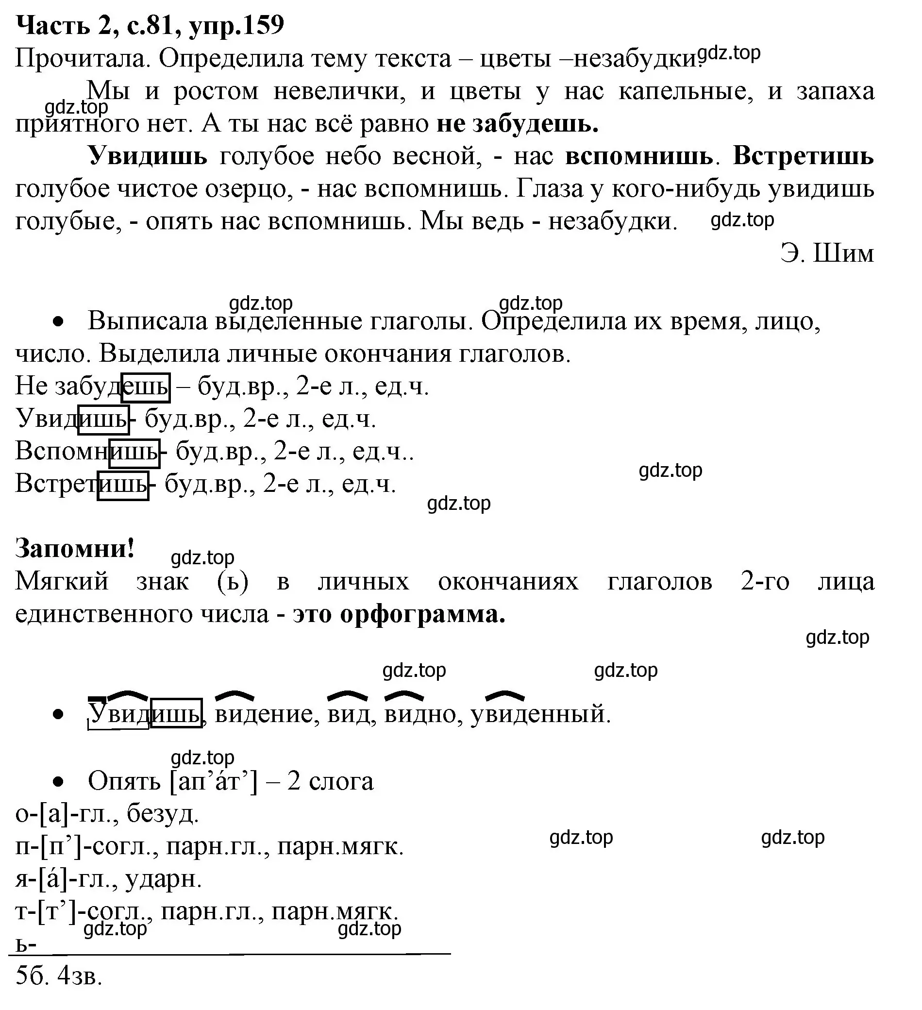 Решение номер 159 (страница 81) гдз по русскому языку 4 класс Канакина, Горецкий, учебник 2 часть