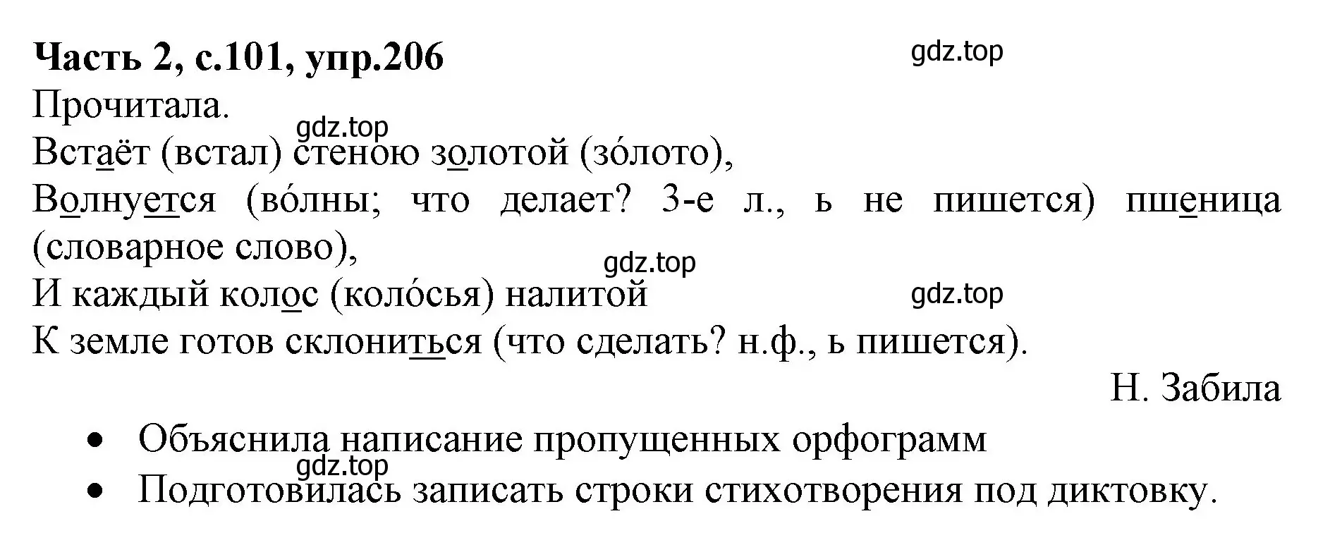 Решение номер 206 (страница 101) гдз по русскому языку 4 класс Канакина, Горецкий, учебник 2 часть