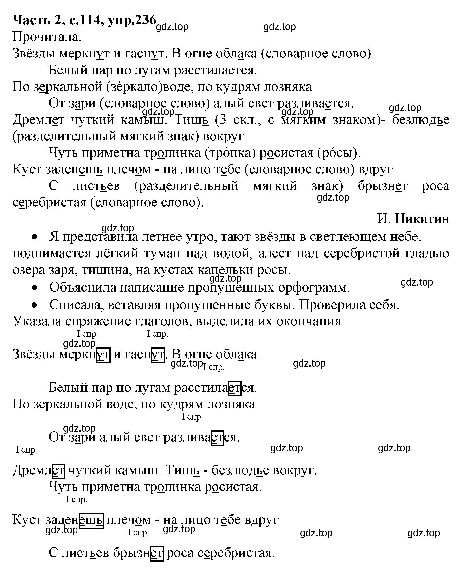 Решение номер 236 (страница 114) гдз по русскому языку 4 класс Канакина, Горецкий, учебник 2 часть