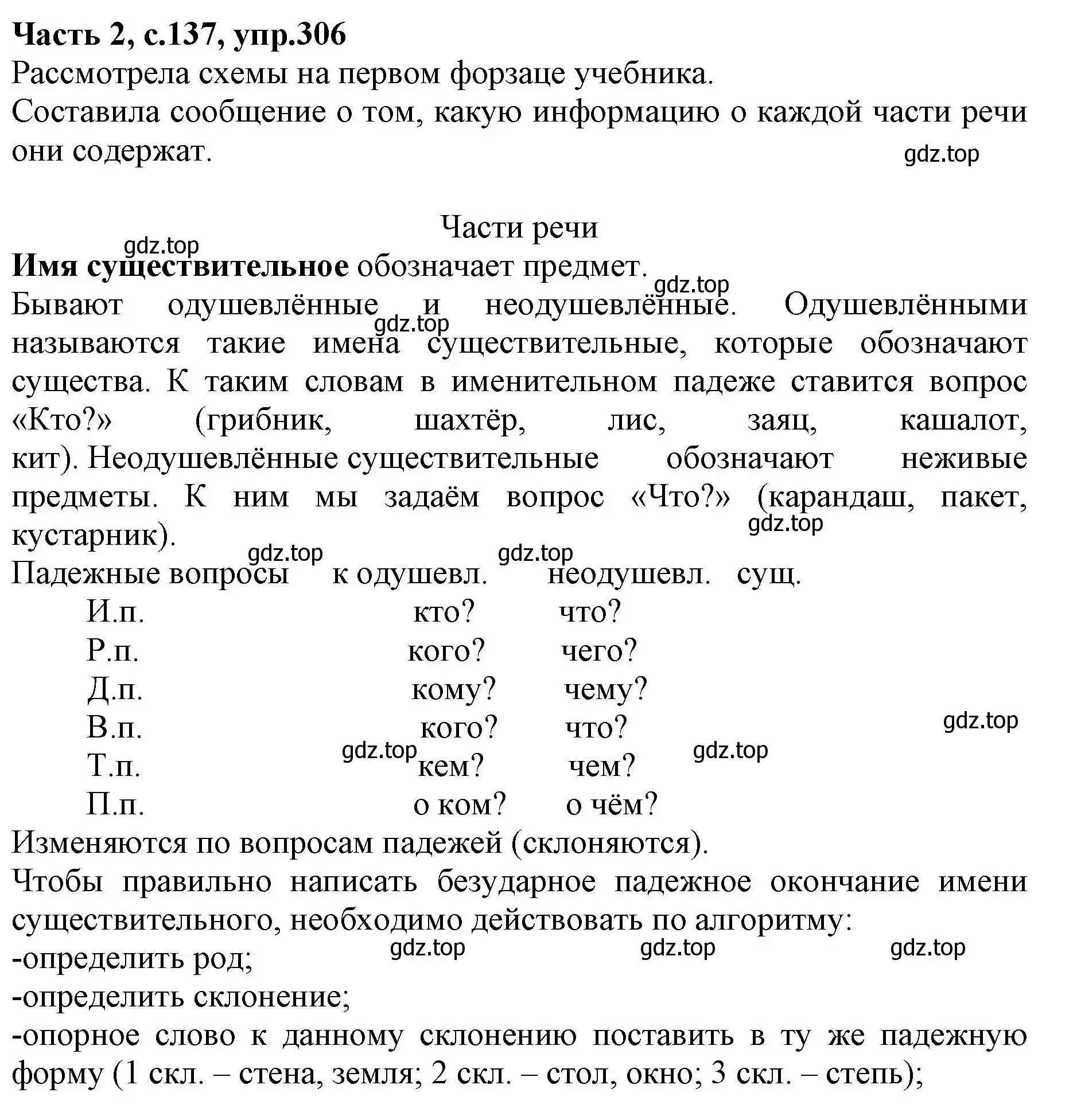 Решение номер 306 (страница 137) гдз по русскому языку 4 класс Канакина, Горецкий, учебник 2 часть