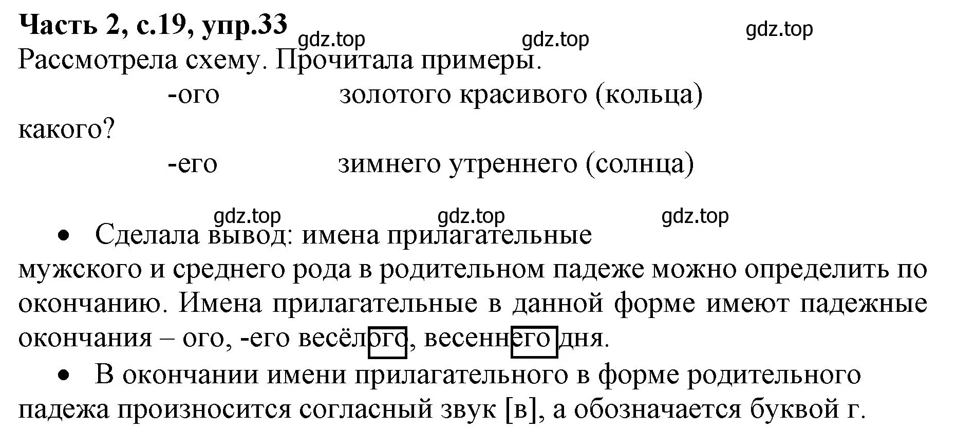 Решение номер 33 (страница 19) гдз по русскому языку 4 класс Канакина, Горецкий, учебник 2 часть