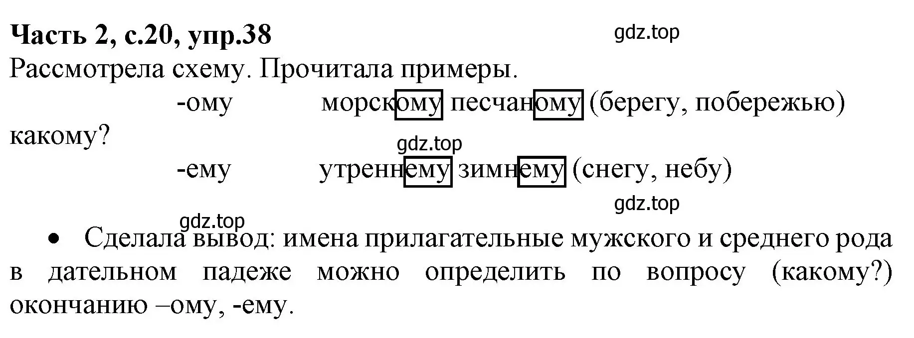 Решение номер 38 (страница 20) гдз по русскому языку 4 класс Канакина, Горецкий, учебник 2 часть