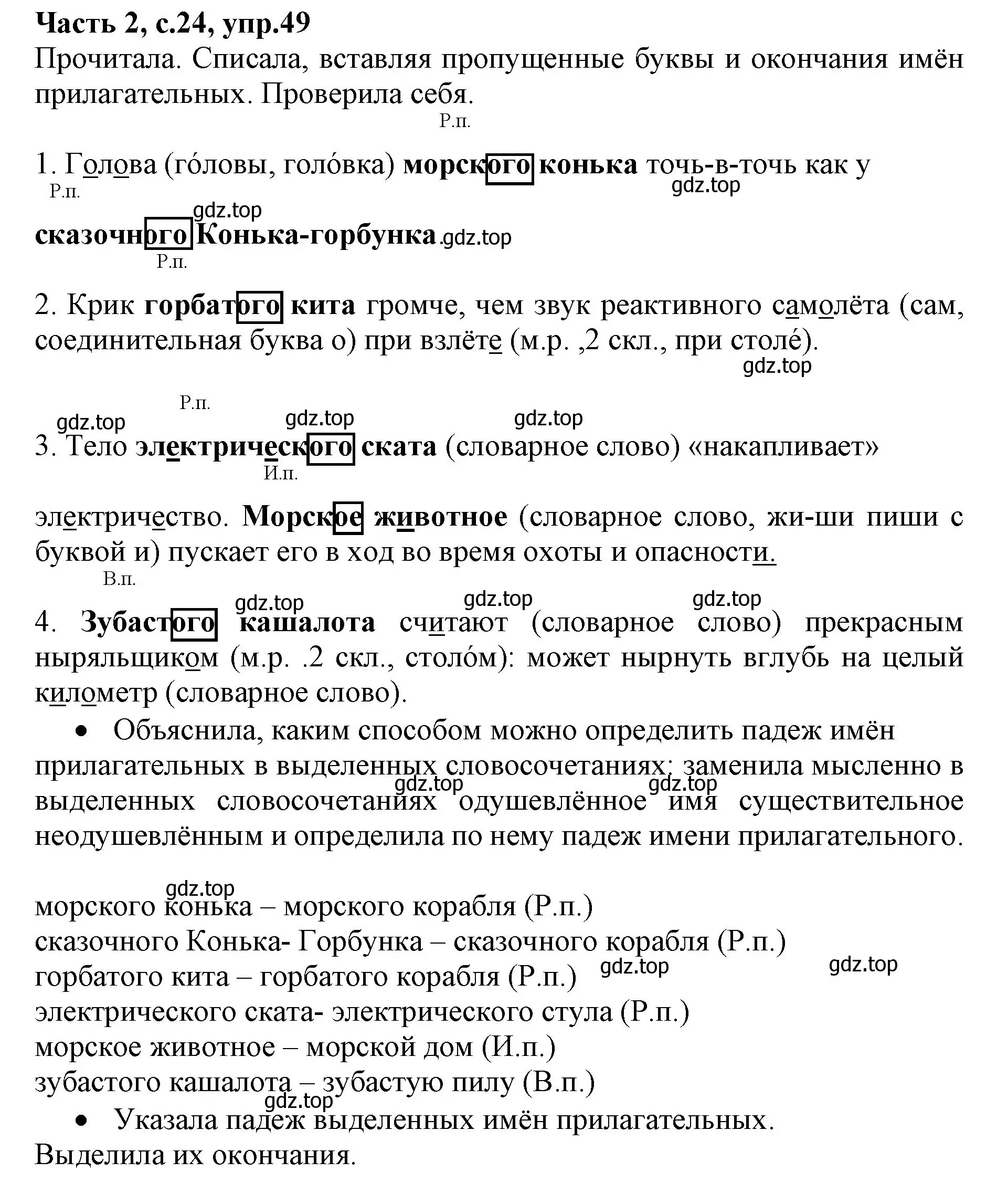 Решение номер 49 (страница 25) гдз по русскому языку 4 класс Канакина, Горецкий, учебник 2 часть