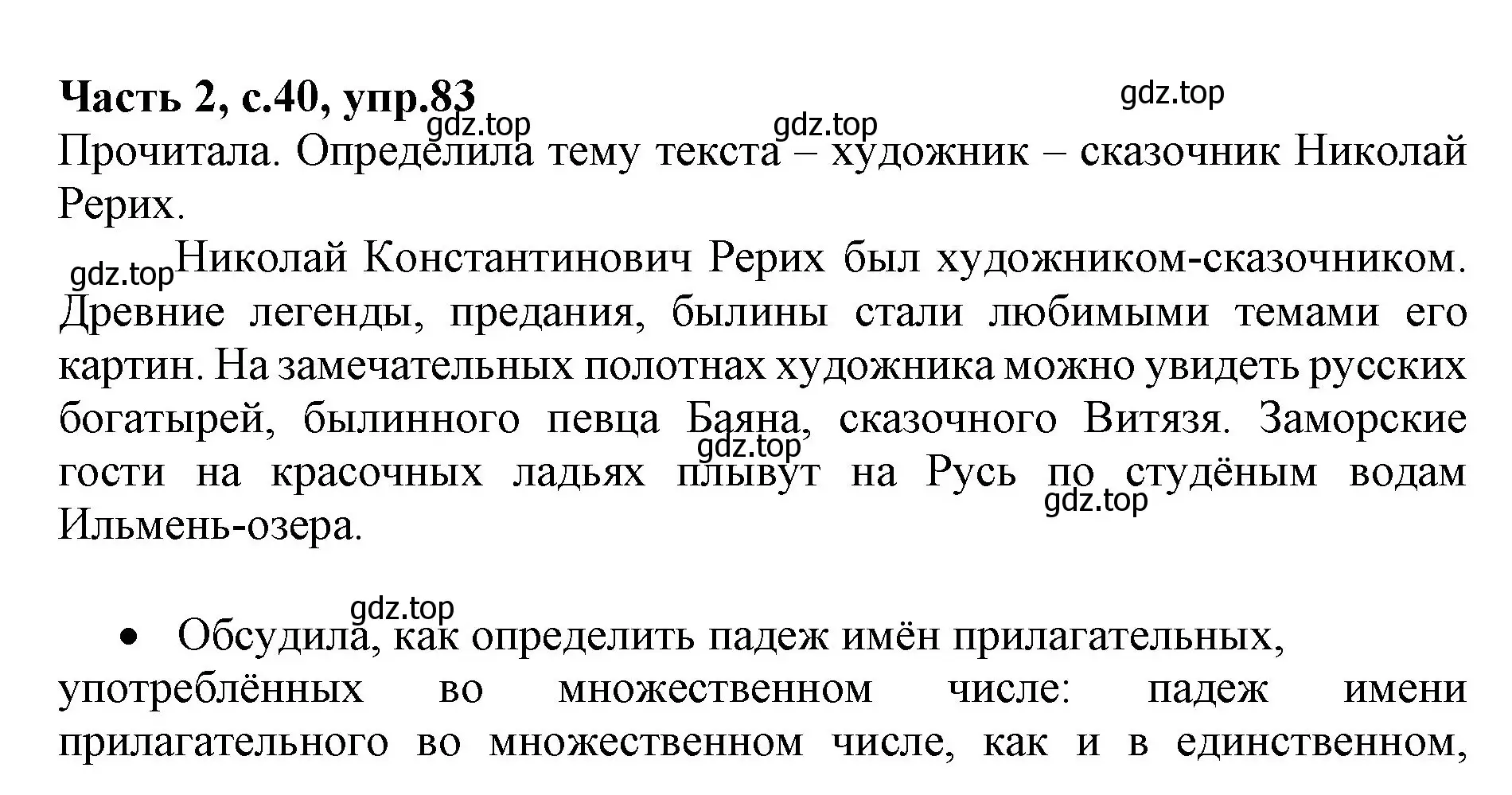 Решение номер 83 (страница 40) гдз по русскому языку 4 класс Канакина, Горецкий, учебник 2 часть