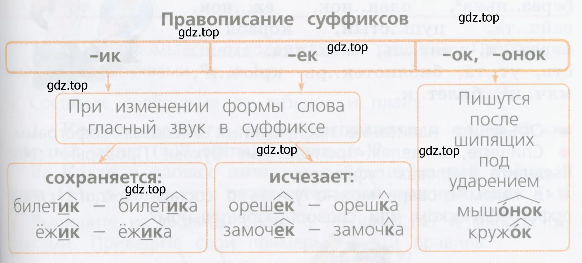 Схема «Правописание суффиксов»