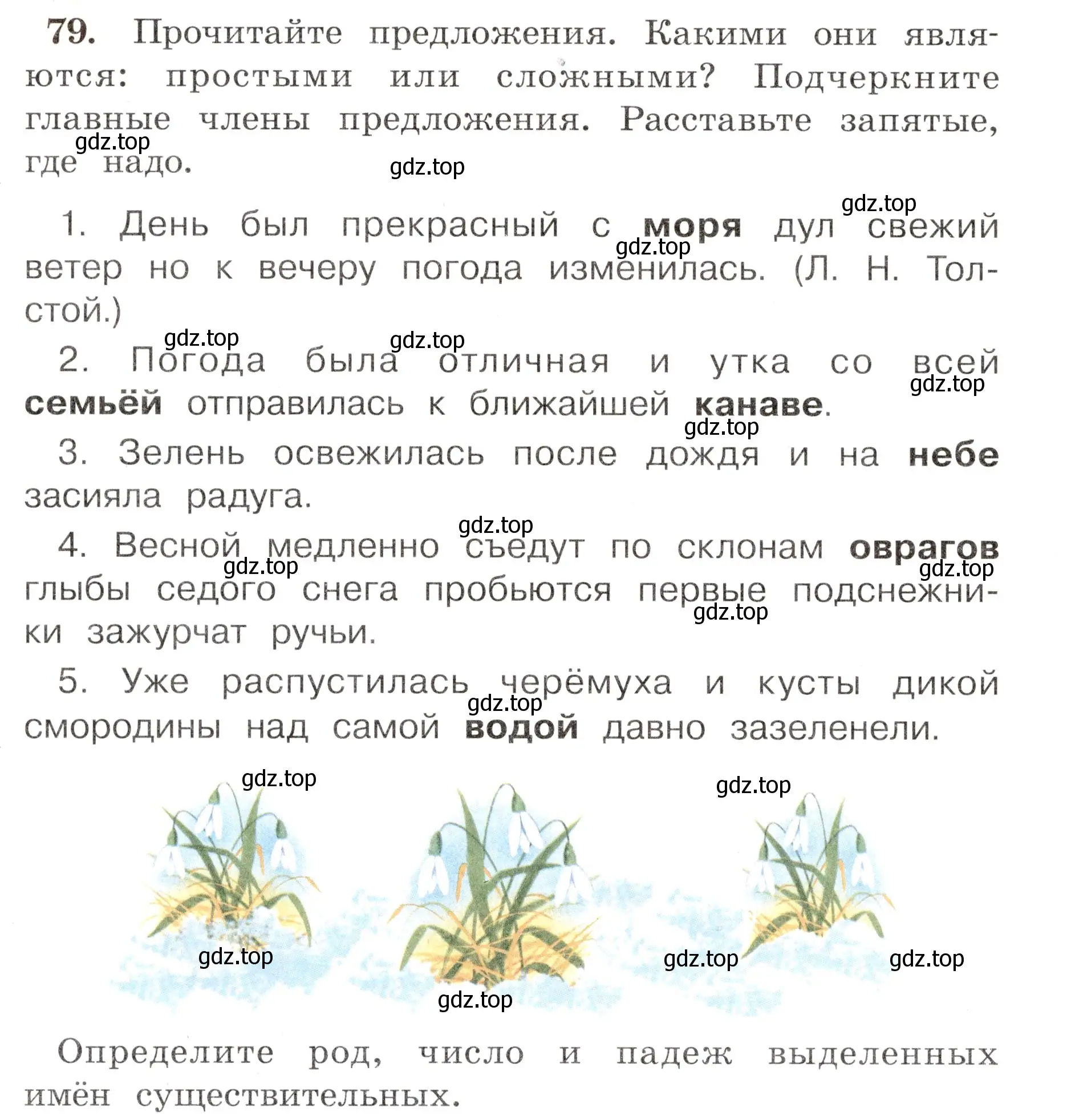 Условие номер 79 (страница 50) гдз по русскому языку 4 класс Климанова, Бабушкина, рабочая тетрадь 1 часть