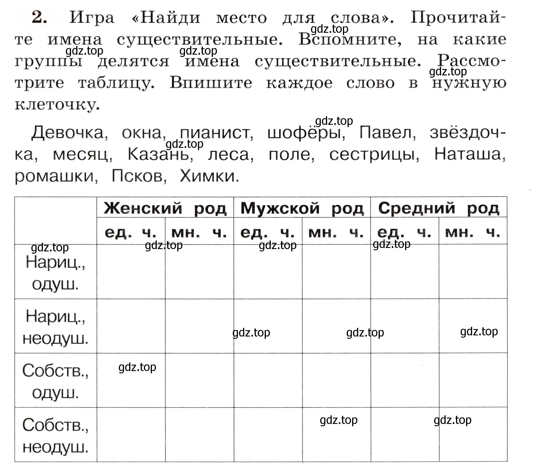 Условие номер 2 (страница 5) гдз по русскому языку 4 класс Климанова, Бабушкина, рабочая тетрадь 2 часть