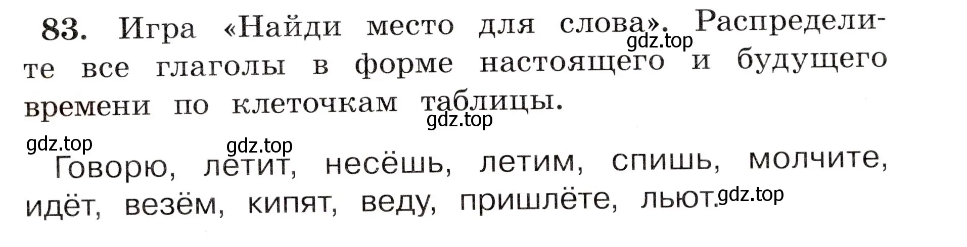 Условие номер 83 (страница 54) гдз по русскому языку 4 класс Климанова, Бабушкина, рабочая тетрадь 2 часть