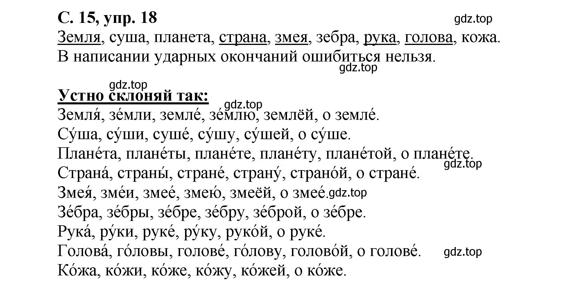 Решение номер 18 (страница 15) гдз по русскому языку 4 класс Климанова, Бабушкина, рабочая тетрадь 2 часть