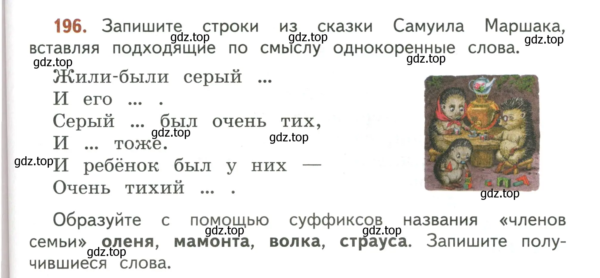 Условие номер 196 (страница 121) гдз по русскому языку 4 класс Климанова, Бабушкина, учебник 1 часть