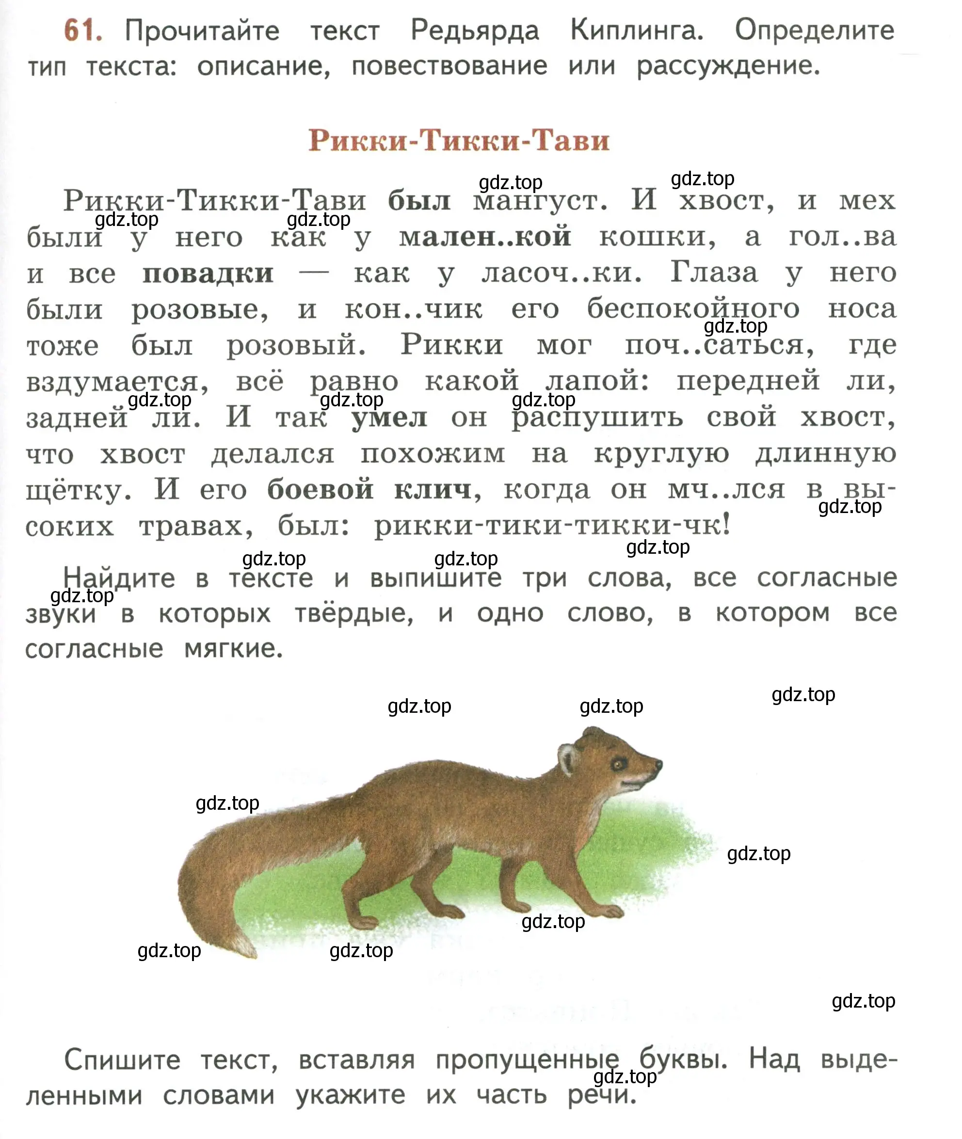 Условие номер 61 (страница 47) гдз по русскому языку 4 класс Климанова, Бабушкина, учебник 1 часть