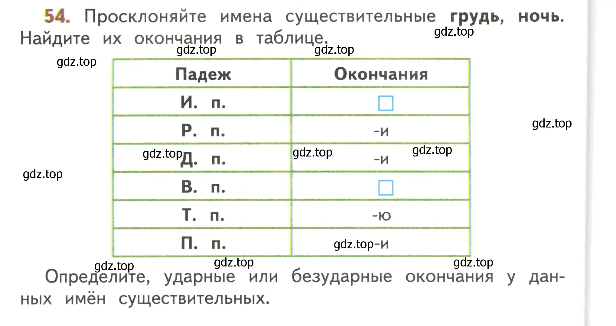 Условие номер 54 (страница 34) гдз по русскому языку 4 класс Климанова, Бабушкина, учебник 2 часть