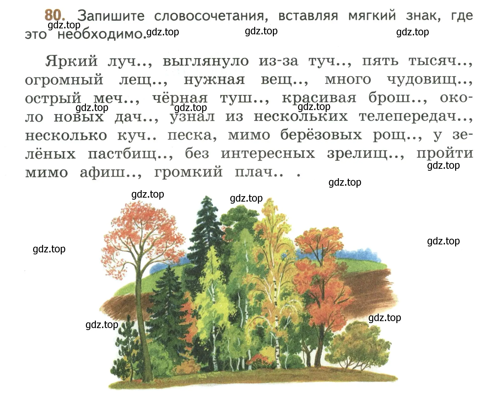 Условие номер 80 (страница 46) гдз по русскому языку 4 класс Климанова, Бабушкина, учебник 2 часть