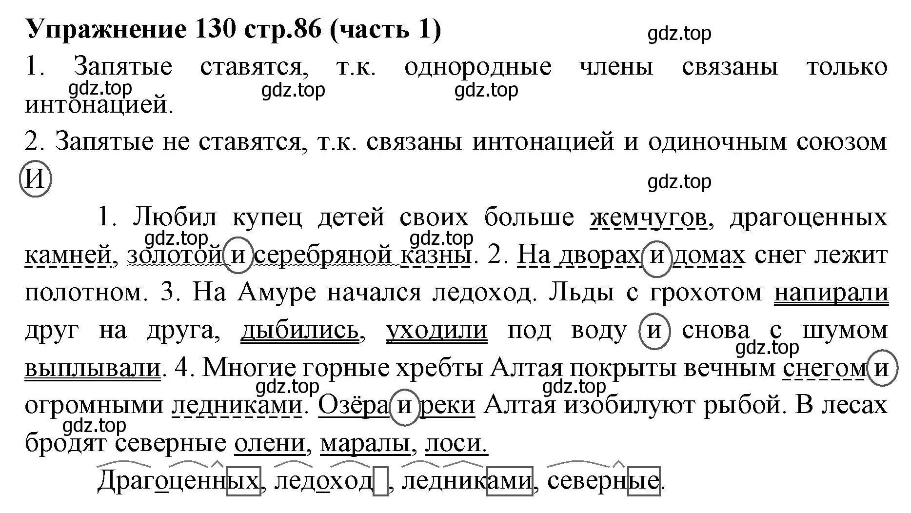 Решение номер 130 (страница 86) гдз по русскому языку 4 класс Климанова, Бабушкина, учебник 1 часть