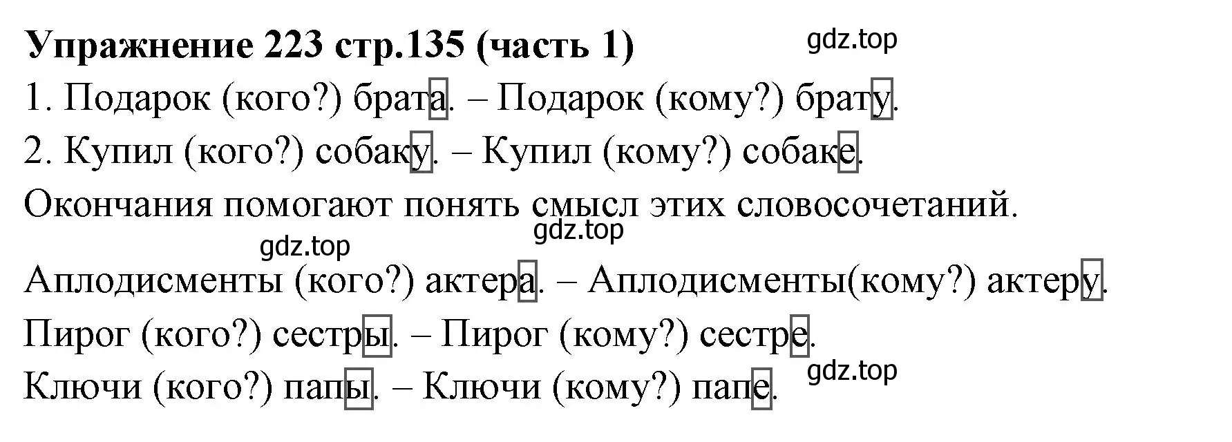 Решение номер 223 (страница 135) гдз по русскому языку 4 класс Климанова, Бабушкина, учебник 1 часть