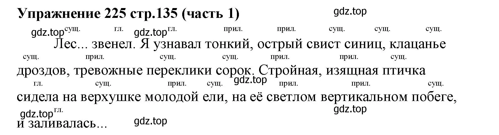 Решение номер 225 (страница 135) гдз по русскому языку 4 класс Климанова, Бабушкина, учебник 1 часть