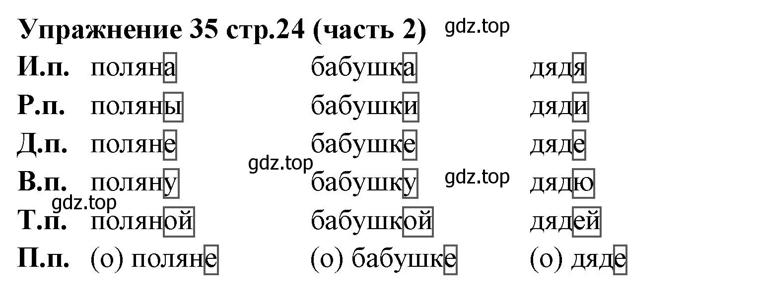 Решение номер 35 (страница 24) гдз по русскому языку 4 класс Климанова, Бабушкина, учебник 2 часть