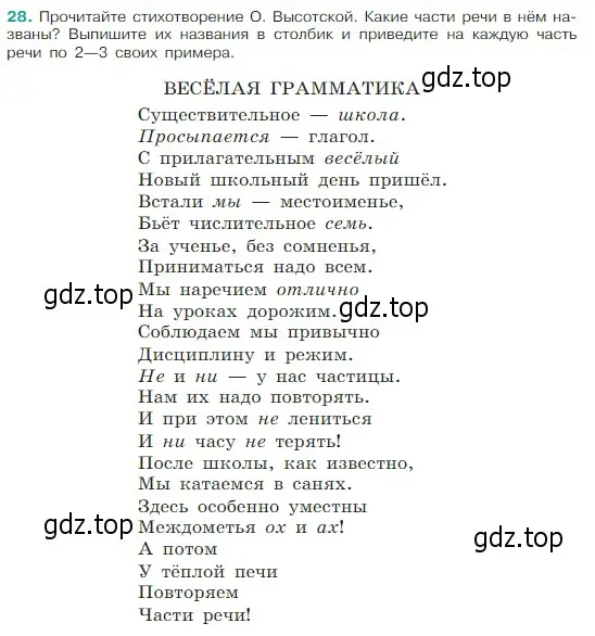 Условие Номер 28 (страница 14) гдз по русскому языку 5 класс Ладыженская, Баранов, учебник 1 часть