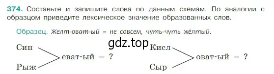 Условие Номер 374 (страница 179) гдз по русскому языку 5 класс Ладыженская, Баранов, учебник 1 часть