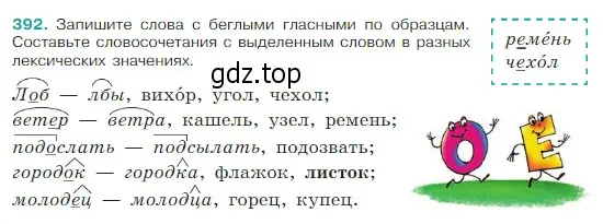 Условие Номер 392 (страница 186) гдз по русскому языку 5 класс Ладыженская, Баранов, учебник 1 часть